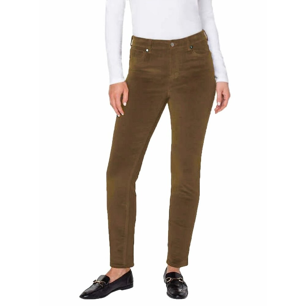 NWT Well Worn Women Soft Corduroy High Rise Jeans Brown Size 12/32 $60 10HL291